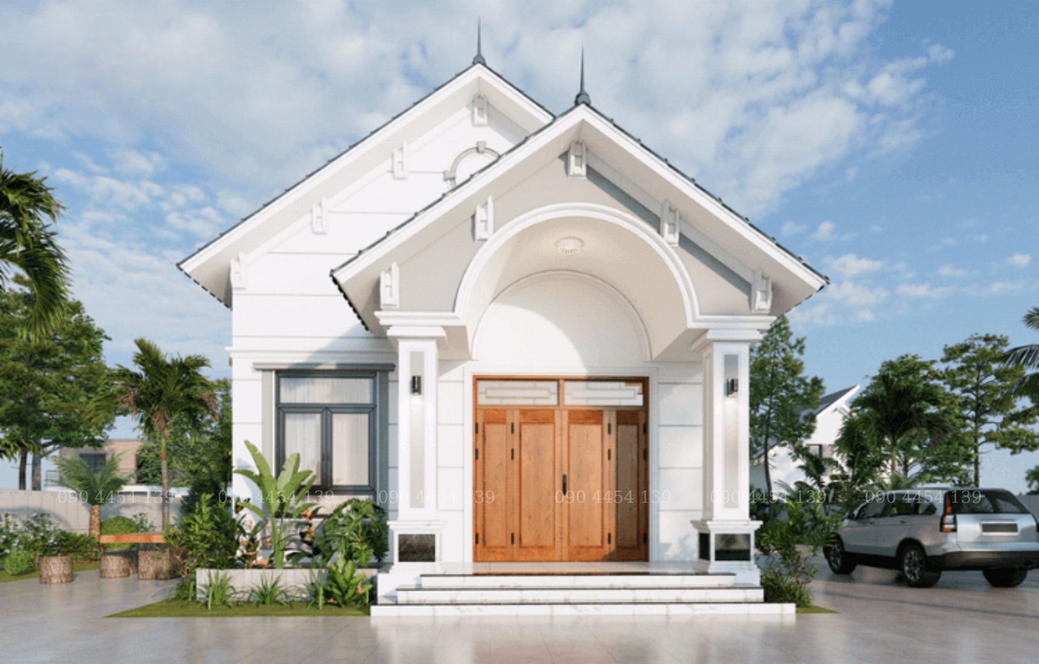 Nhà cấp 4 mái thái 3 phòng ngủ