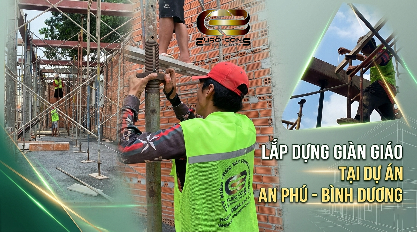 Hệ thống lắp dựng giàn giáo full tại dự án An Phú Bình Dương