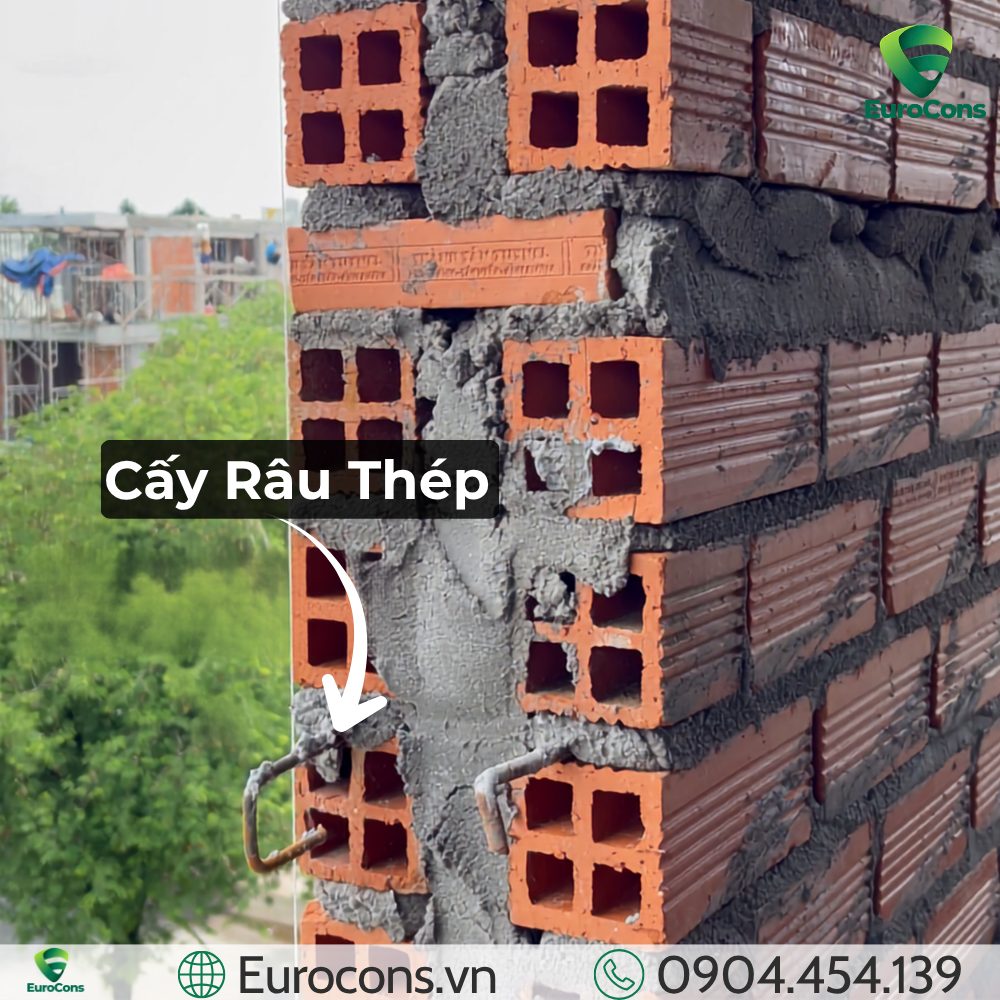Thi công chống nứt - Cấy Râu Thép