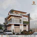 Mẫu nhà villa 3 tầng 10x20m
