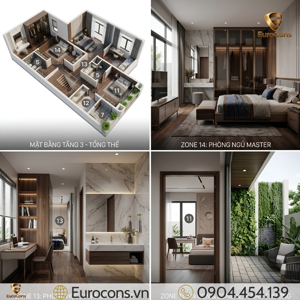 Mẫu thiết kế nhà phố 4 tầng 5x15m