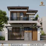 Mẫu Nhà Mái Nhật 2 Tầng 10x30m