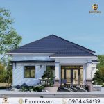 mẫu nhà cấp 4 mái nhật 140m2