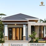 mẫu nhà cấp 4 mái nhật 140m2