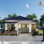 mẫu nhà cấp 4 mái nhật 140m2