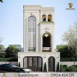 Bản vẽ mặt bằng nhà phố 3 tầng 5x24 cổ điển Pháp Eurocons