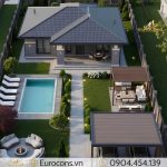 mẫu nhà phố có hồ bơi 7x15.5m