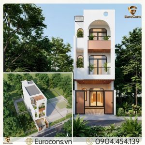 Xây nhà phố trọn gói 3 tầng