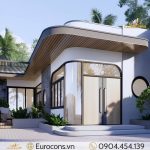 mẫu nhà cấp 4 140m2 phong cách nghỉ dưỡng