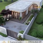 mẫu nhà cấp 4 140m2 phong cách nghỉ dưỡng