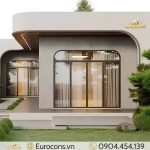 mẫu nhà cấp 4 140m2 phong cách nghỉ dưỡng