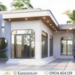 mẫu nhà cấp 4 140m2 phong cách nghỉ dưỡng