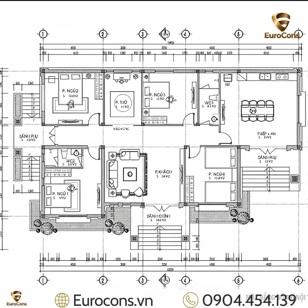 biệt thự phố 7x15 phong cách châu âu